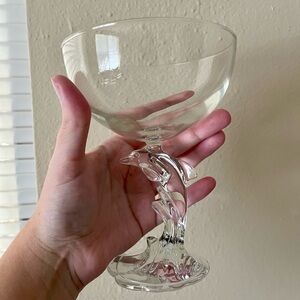 Set of 2 Cristal D’Arques Dolphin Stemmed Glasses